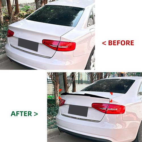Para Audi A4 S4 RS4 B8 2008-2016 1X Negro Brillante Bota Trasera Alerón Labio Ala - Imagen 2 de 7