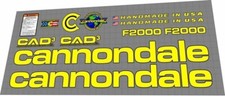 SET DECALCOMANIE GIALLE CANNONDALE CAD3 F2000