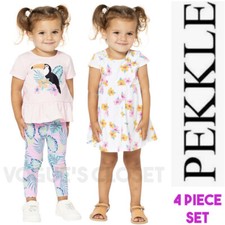 NEW Pekkle Infant 4 Piece Set, Toucan Tropical- Sizes 12M, 18M and 24M Availabl