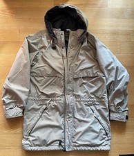 Eddie Bauer Mens M Vintage Gore Tex Jacket Coat Tan Zip Up 90s Parka Retro