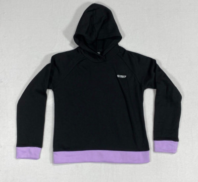 Hind Pullover Hoodie Girl's  14/16 Black Raglan Sleeve Logo Graphic Long Sleeve