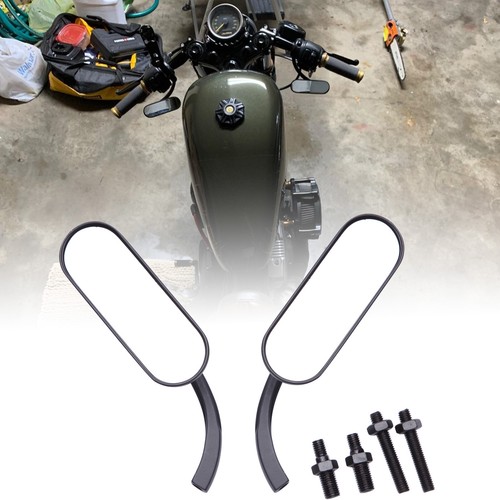 For Harley Davidson Iron 883 1200 Sportster Black Motorcycle Rear View Mirrors E