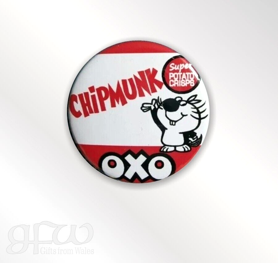 Chipmunk OXO crisps badge Small Button Badge 25mm diam eBay
