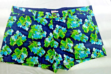 Merona Floral Shorts Size 18 Blue Green Tropical Print Mid Rise Summer