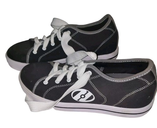 Heelys Mens Size 8 Sneakers Black White Canvas Roller Skate Wheels Low Top NWOT - Picture 7 of 14