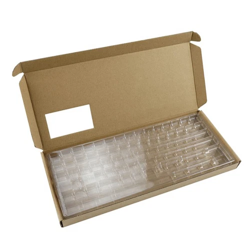 Keycap Storage Box Dustproof Washable Clear Lid Compartment Keycaps Collection