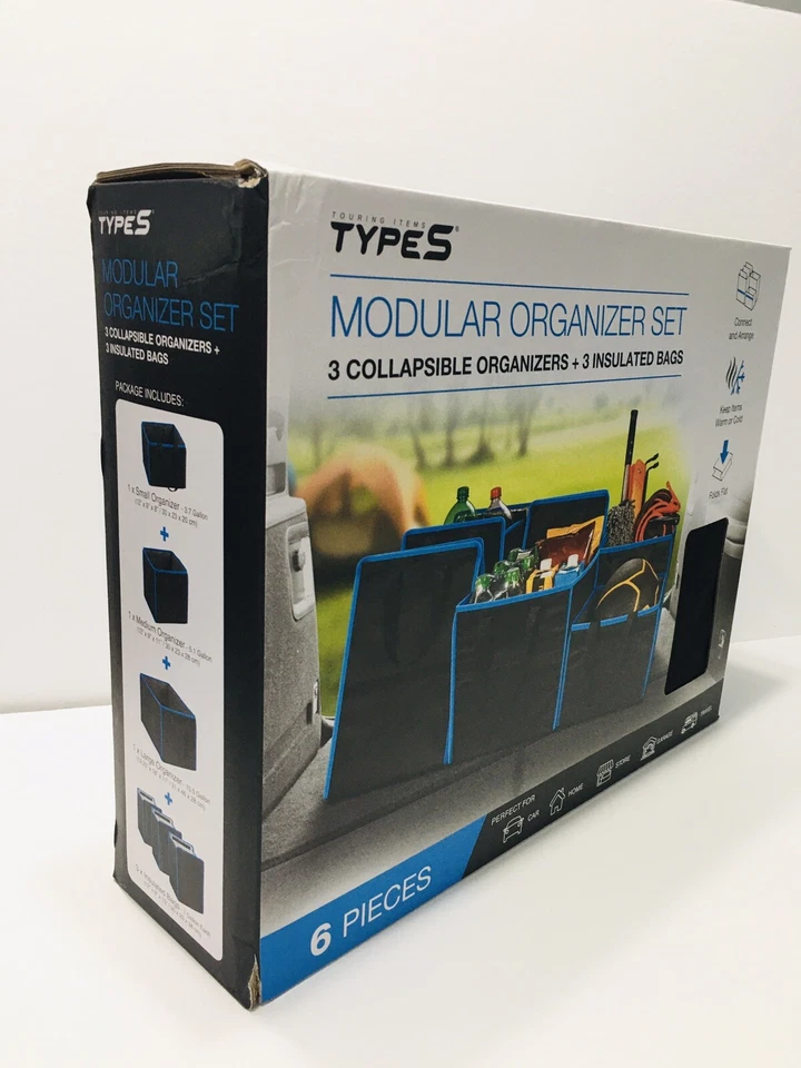 NEW Modular Organizer Set 3 collapsible organizers 3 insulated storage bag TypeS - Image 2 of 4