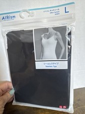Uniqlo Japan Women  s AIRism Camisole Tank Top Size Large Black Seamless