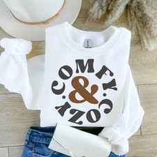 Cute Cozy Comfy Women Sweatshirt Crewneck Soft Warm Casual