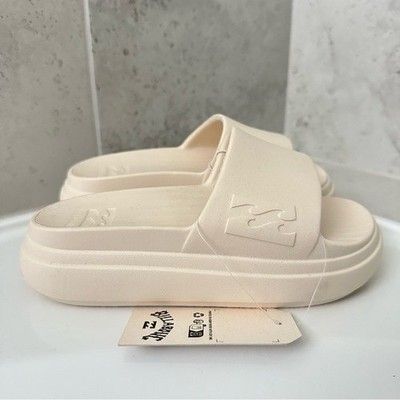 Billabong Cream Slide Sandals Size 1 Girls