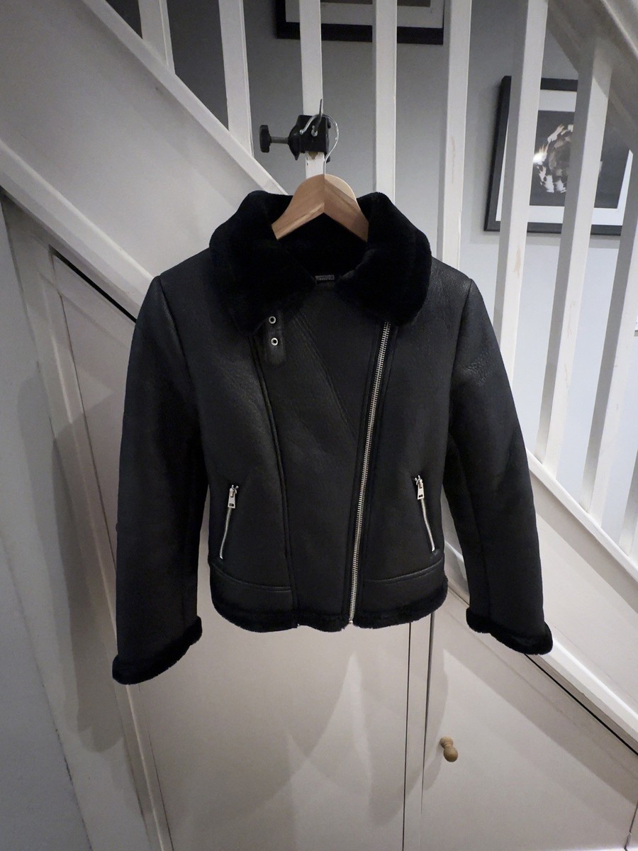 Puffer Jacket Missguided Faux Fur Bomber Jacket Missguided Black