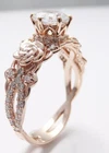 2Ct Round Lab Created Diamond Women's Wedding Ring 14K Rose Gold Plated