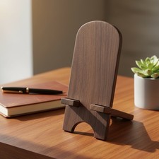 Handcrafted Walnut Cell Phone Stand Wooden Phone Holder