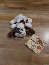 NWT Pound Puppies Newborn Plush 8" Diaper Retro Classic Toy New Brown White Spot