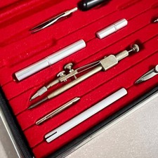 Vintage Richter Kopernikus Drafting Set East German Metal Bakelite Instruments G