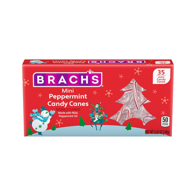 Mini Peppermint Holiday Candy Canes, Christmas Candy, 35Ct Box
