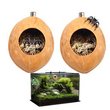 2 PCS Jumping Spider Enclosure Accessories Walnut Shell Moss Magnet Hideout