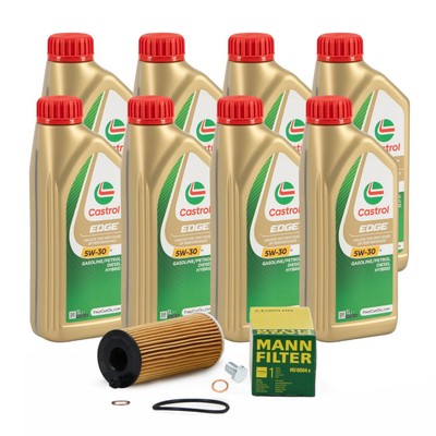 8L CASTROL EDGE 5W-30 M LL-04 Motoröl + MANN Ölfilter für BMW MINI N47 N57