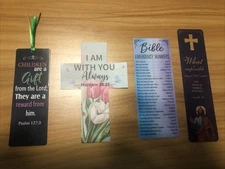 Bible Verse Bookmarks Lot of 4. - New - Inspirational Scripture / Faith