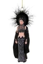 Cody Foster Goddess of Pop in 1986 Oscars Black Feather Dress Ornament