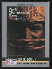 1990 NFL Pro Set Super Bowl #1 Los Angeles Coliseum Packers Chiefs
