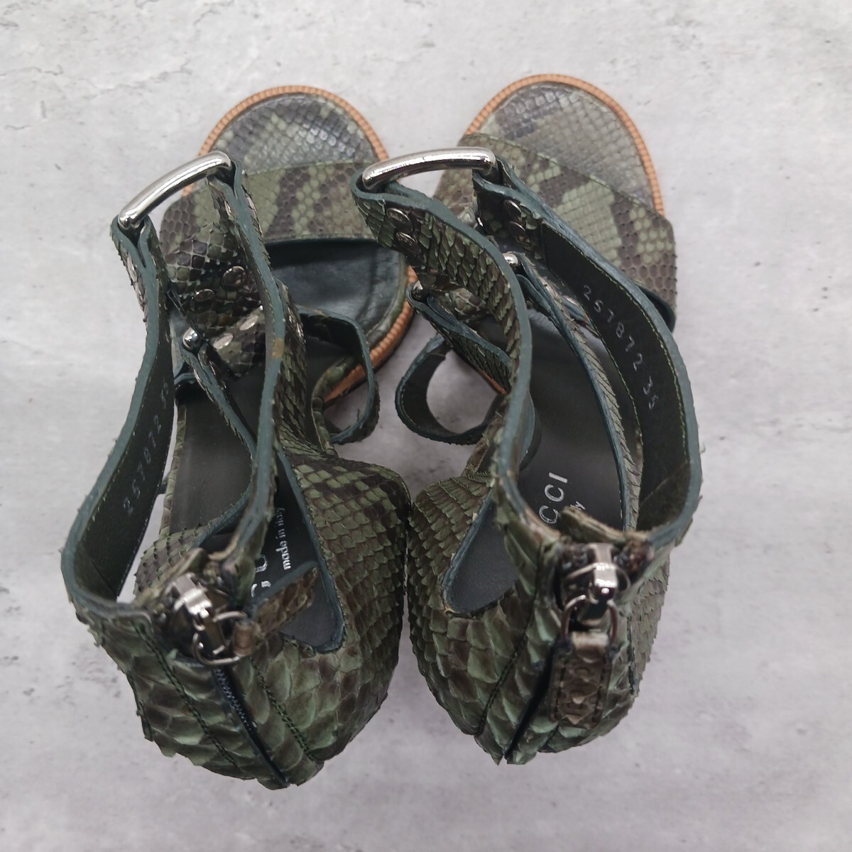 Womens GUCCI  Level GUCCI  Python Pumps High Heel… - image 6