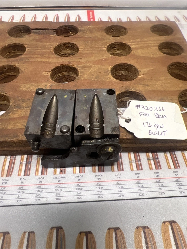 HERRAMIENTAS DE RECARGA * LYMAN * MOLDE DE BALA * ÚNICO * 8 MM * 320366 176 GR FN Foto 4 de 4