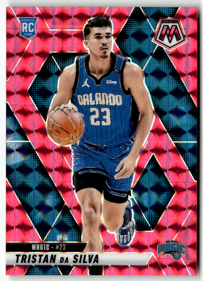 2024-25 Panini NBA Mosaic No. 230 Tristan Da Silva Rookie Pink Mosaic 124/175