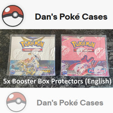 5x Pokemon Booster Box Protector Case - 0.6mm Protective Case - English Boosters