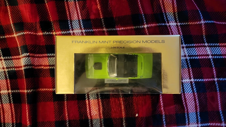 Franklin Mint 1970 Plymouth Hemi Cuda Convertible 1:24 Diecast Car Verde Lima Foto 3 de 4