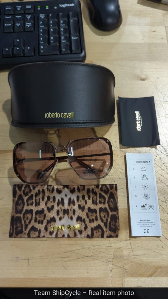 Gafas de sol con etiquetas Roberto Cavalli RC105934S Gallicano para mujer rosa Mir G2U Foto 2 de 4