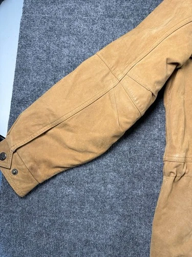Vintage Timberland Leather Jacket Size L Brown Utility Field Coat image 18