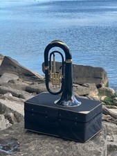 HAHAPA 3 VALVE BLACK / GOLD EUPHONIUM BRASS MADE TUBA NO TARIFF CUSTOM FOR USA