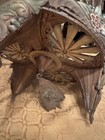 Antique Cincinnati Art Deco Slip Shade Chandelier WITH SHADES!  EXTRA SHADE! — photo 8