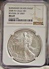 2008 Reverse of 2007 Burnished US Silver Eagle $1 NGC MS69