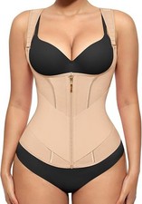FeelinGirl Women's Beige Waist Trainer Weight Loss Sweat Sport Gym Workout 3XL