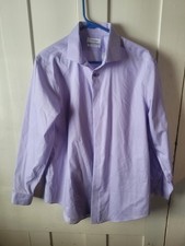 Calvin Klein Infinite Wrinkle Free Slim Fit Purple Dress Shirt Size 16 32/33