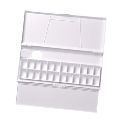Aquarellpalette, Aquarell-Farbpfanne, leer, mit Mischbereich,