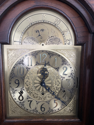 Ethan Allen Grandfather Clock Model 3038 - Triple Chime, Moon Dial