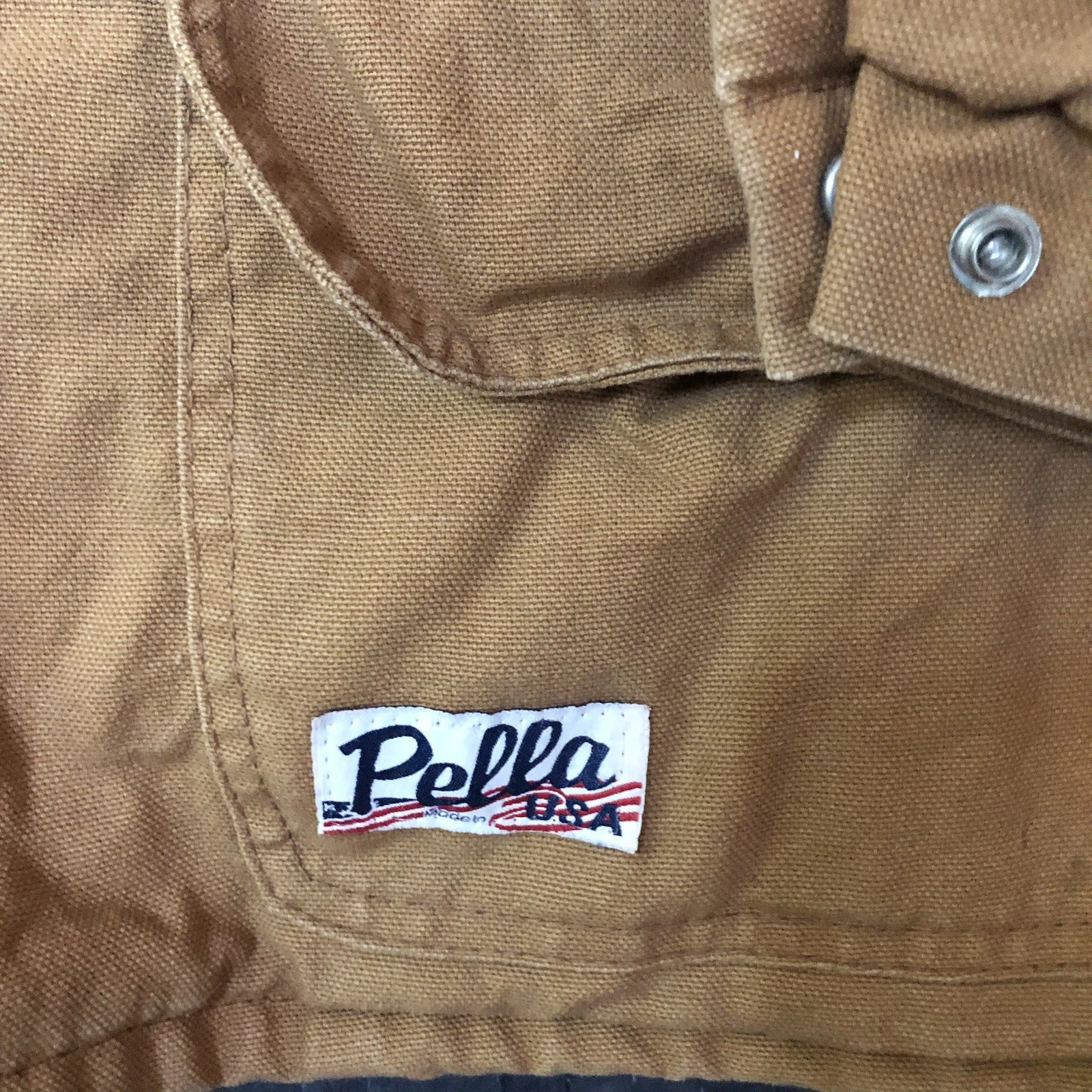 Vintage Paella Canvas Coat- Birmingham Iron Workers Union- Size L- Made USA - product detail image 4