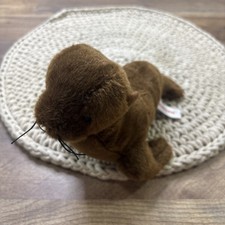 Aurora Brown Seal Plush Small Stuffed Animal 6"