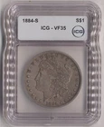 1884 S Morgan Silver Dollar $1 ICG VF35