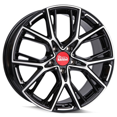 19 Zoll Alufelgen MAM B4 5x112 Black Polish für VW Golf 7 GTI Performance AU
