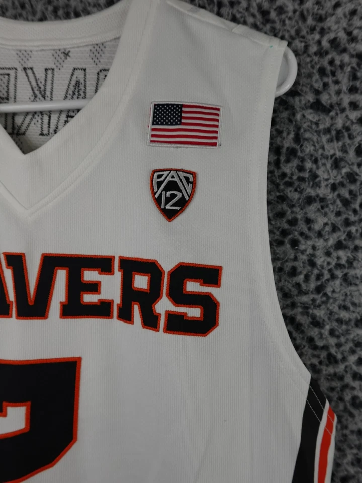 Nike Oregon State Beavers Baker #2 NCAA Jersey Sz 48 White USA Stitched PAC 12 - Image 3 of 4