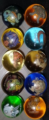 Pokemon Vintage Marbles Complete Set Of 10 Collectible No Duplicates