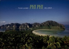 Phi Phi Island Thailand view vintage postcard b666