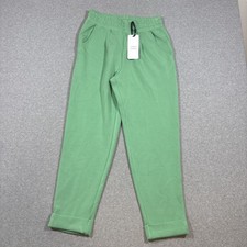 NWT Varley Doublesoft Women Sz S Green The Rolled Cuff Pant 25" Stretch 128