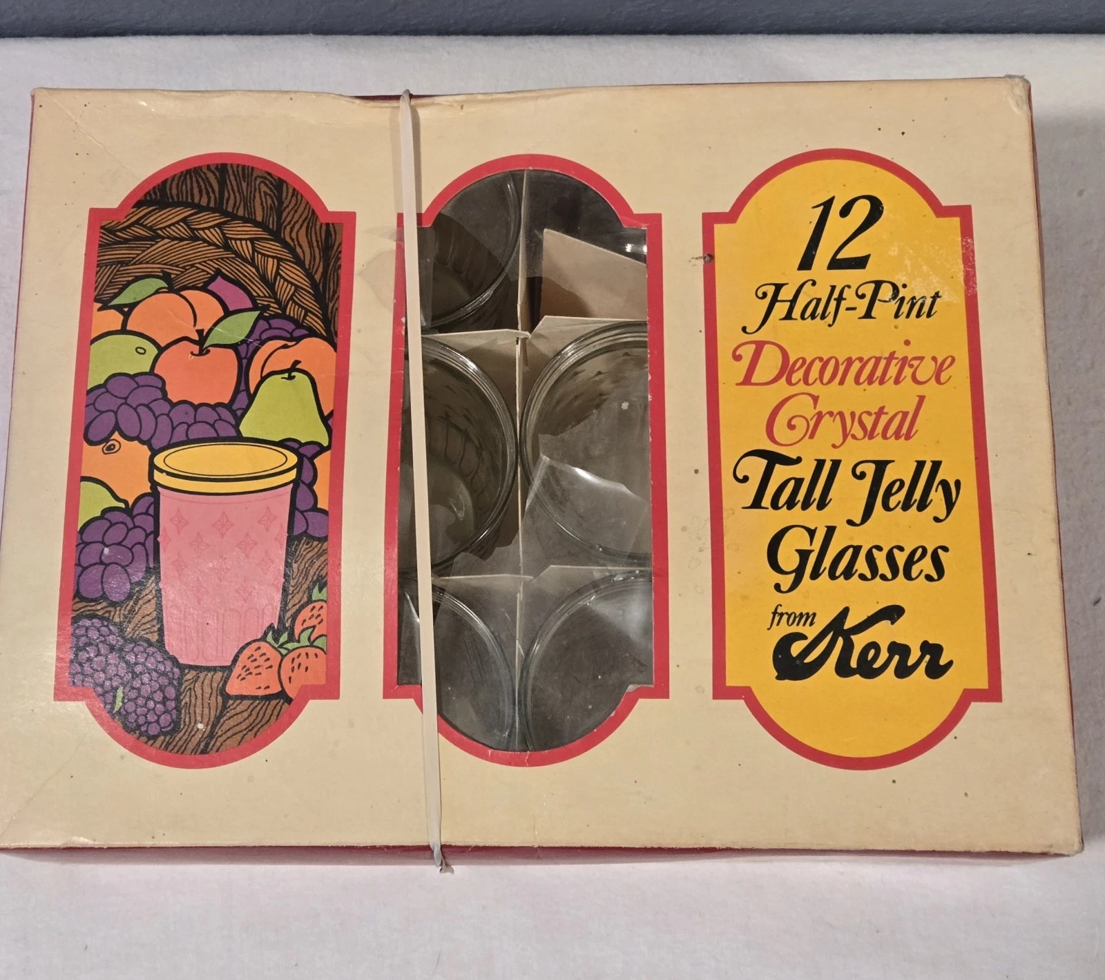 Case of 11 Vintage KERR Half-Pint Tall Jelly Jars No Lids
