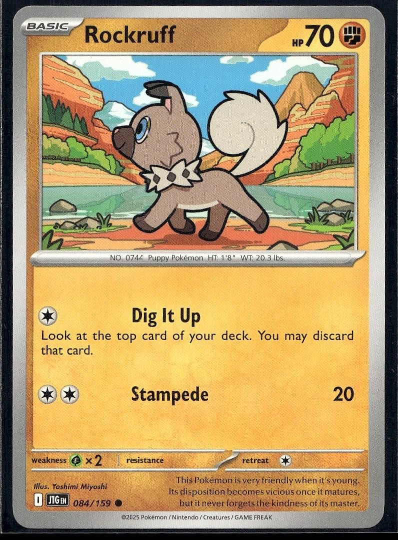 Rockruff 084/159 Common Journey Together Pokemon Lightly Played