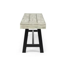 Refined Outdoor Bench 74, Sleek A-Frame and Acacia Wood for Long- Comfort and